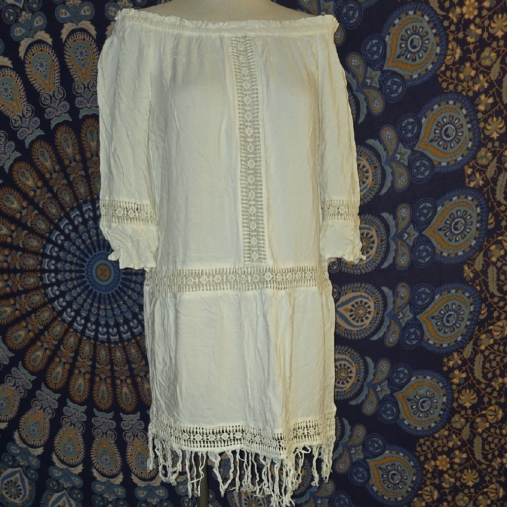 Blue Island Dress/cover Up. Sz Small
